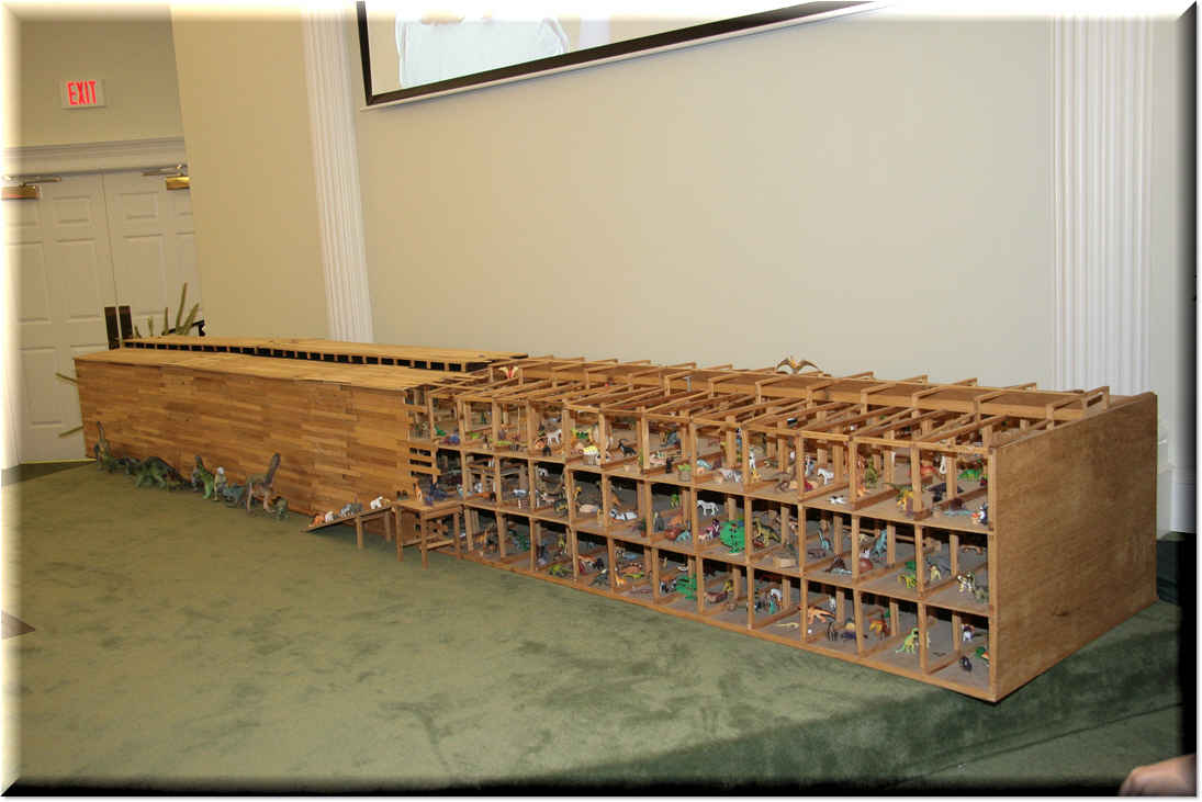 16 Foot Model of Noah's Ark. Animals Including Dinosaurs